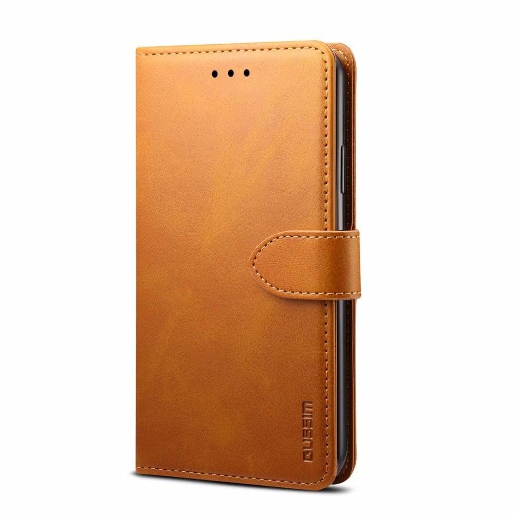 Étui à Rabat Magnétique en Cuir Rouge de Luxe pour iPhone 14 12 13 11 11 Pro Max XR XS Max X, Housse Portefeuille pour iPhone avec Emplacements pour Cartes, Béquille et Boucle Magnétique