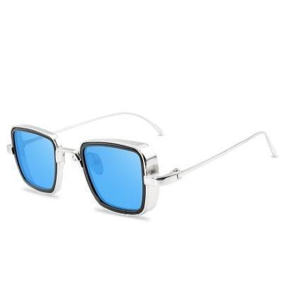 Lunettes de soleil tendance vintage Steampunk pour hommes, monture en métal de forme carrée, lunettes de soleil de marque élégantes et luxueuses au design rétro pour hommes