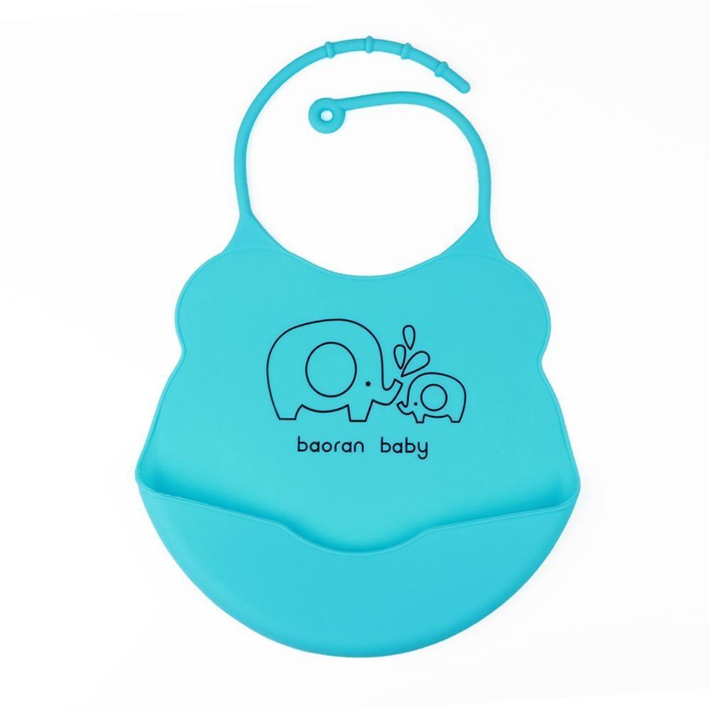 Bavoirs en silicone imperméables pour bébé, serviette de salive réglable, motif animal, bandana en tissu doux, bavoir de dessin animé pour enfants