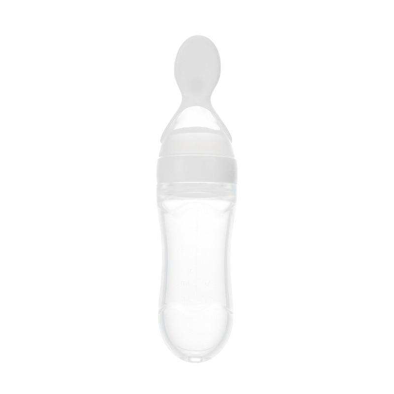 Biberon compressible avec cuillère pour bébé, bouteille de lait, entraîneur d'alimentation pour bébé, complément alimentaire pour bébé.