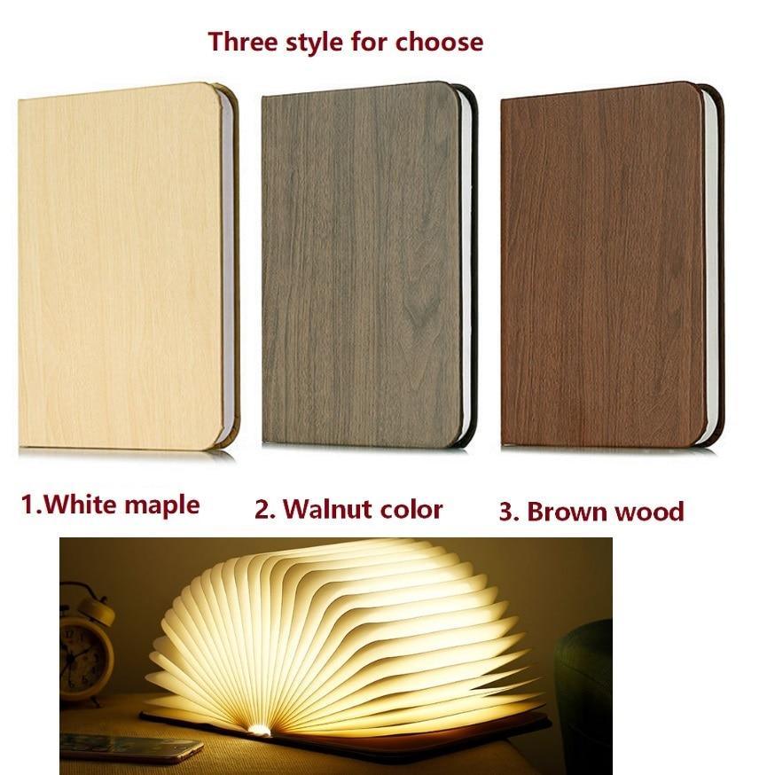 STEVVEX Lampes de Lecture USB LED Chevet Lampe de Bureau Pliable en Bois Rechargeable Magnétique Colorée Meilleur Cadeau d'Anniversaire ou de Saint-Valentin