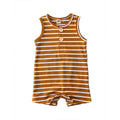 Grenouillère rayée sans manches pour nouveau-né bébé garçon/fille, tenue barboteuse, pyjama