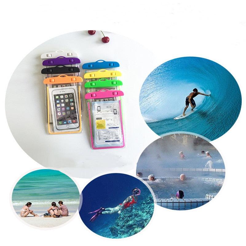 Pochette Colorée Universelle Étanche pour Téléphones Portables Utile Anti-chute Pratique Légère Sacs Portables en Plastique Pochette Sous-marine Étanche pour Coque de Téléphone Portable et Cordon 3.5 - 6 pouces