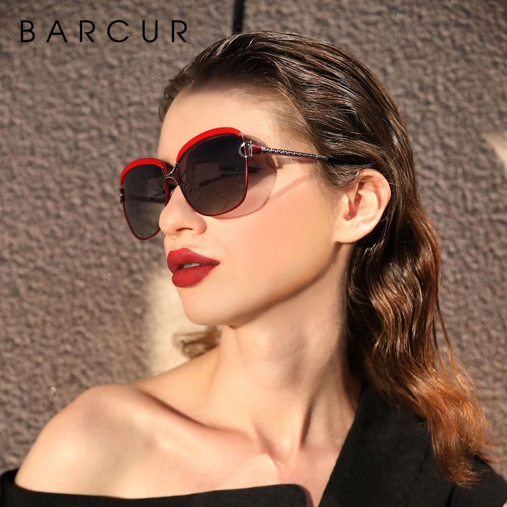 Lunettes de Soleil Rondes Modernes Surdimensionnées de Luxe Polarisées pour Femme avec Verres Dégradés Marque oculos lunette de soleil femme