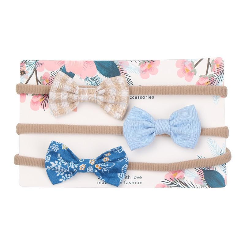 Bandeau Bébé Nœud Mignon pour Fille Bandeaux en Nylon Turban Bandeaux Nouveau-né Serre-têtes pour Enfants Accessoires Cheveux Bébé