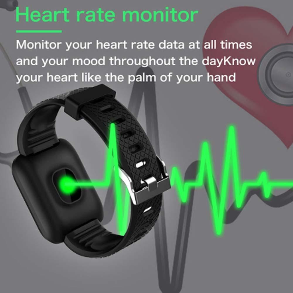 Montres intelligentes Stevvex D13 116 Plus avec moniteur de fréquence cardiaque, bracelets de sport étanches pour systèmes Android