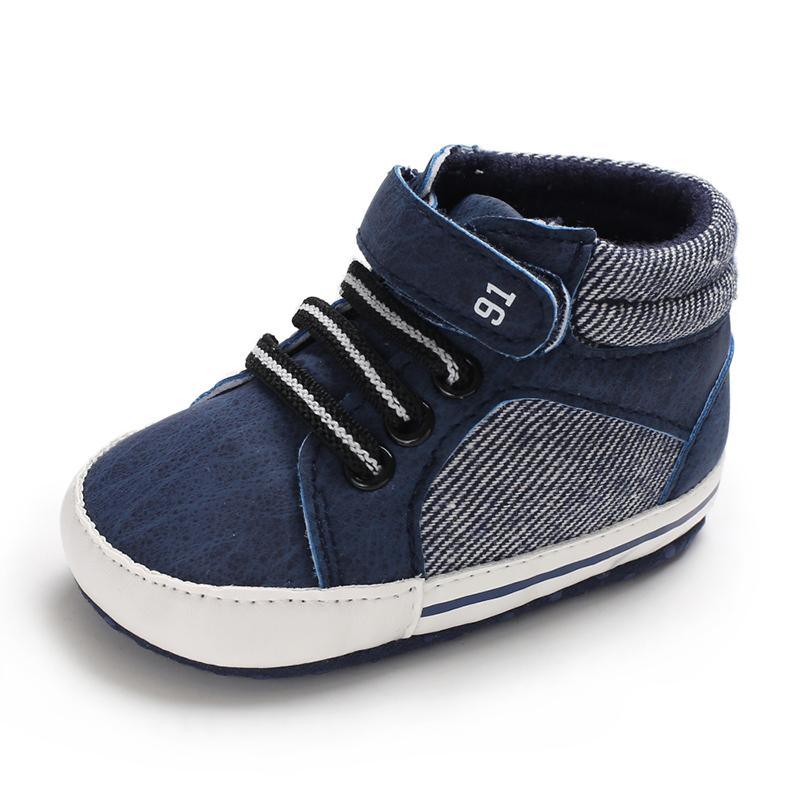 Chaussures à semelle souple pour nouveau-nés (0-18 mois), bottines à lacets pour garçons, baskets, cadeau idéal pour bébé