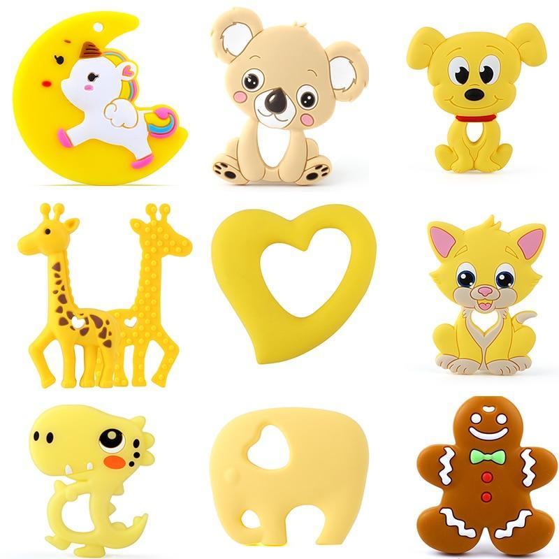 Bébé Animal Silicone Anneaux de Dentition Chien Dinosaure Koala Accessoires de Produit de Dentition pour Bébés Enfants