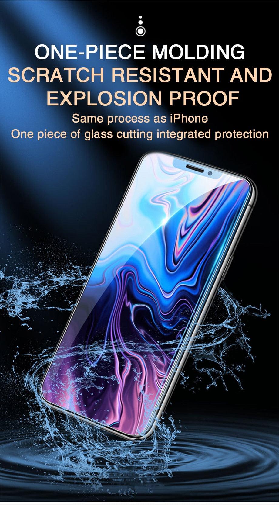 Verre de protection intégral 60D pour iPhone 12 11 13 14 Pro Max XR Film de protection d'écran en verre trempé pour iPhone 11 12 13 14