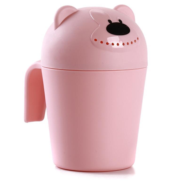 Bébé Enfants Dessin Animé Ours Bain Tasse Bébé Douche Shampooing Tasse Seau Bébé Douche Cuillère Eau Cheveux Pour Enfants