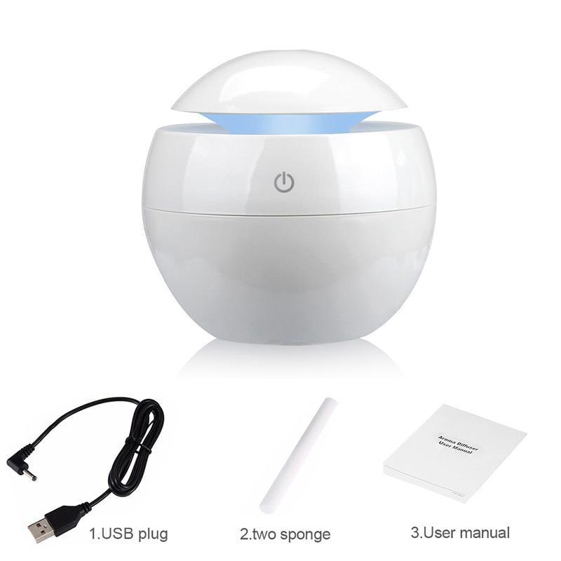 Diffuseur d'huiles essentielles pour aromathérapie, mini humidificateur USB portable à atomisation ultrasonique, humidificateur d'air créateur de brume