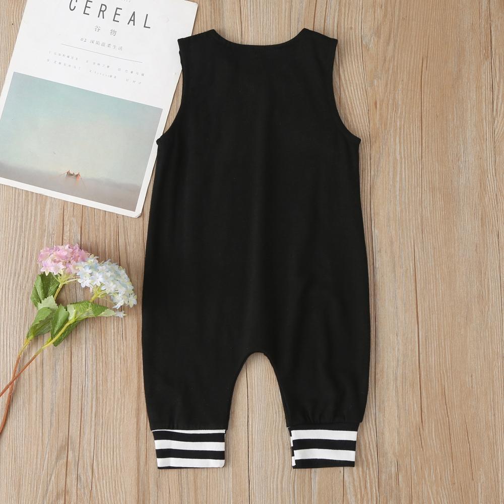 Nouveaux vêtements pour bébés garçons et filles, barboteuses pour nouveau-nés, combinaisons sans manches en coton à rayures unies pour enfants