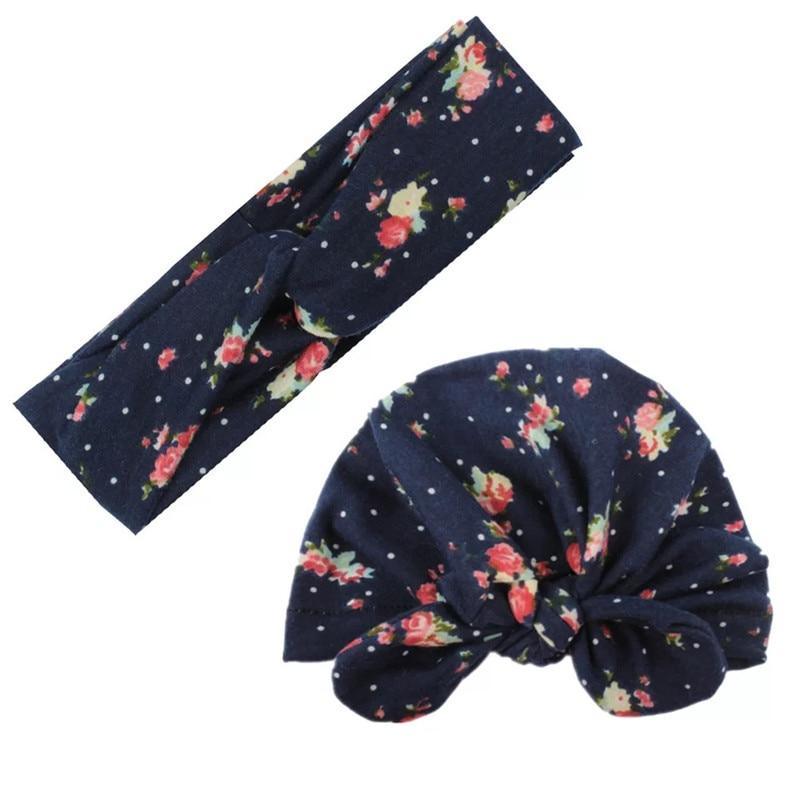 Turban Moderne Maman&Bébé Chapeau Mère Bébé Bandeaux Maman Fille Nœuds Bonnet Imprimé Solide Accessoires Cheveux Parent-Enfant