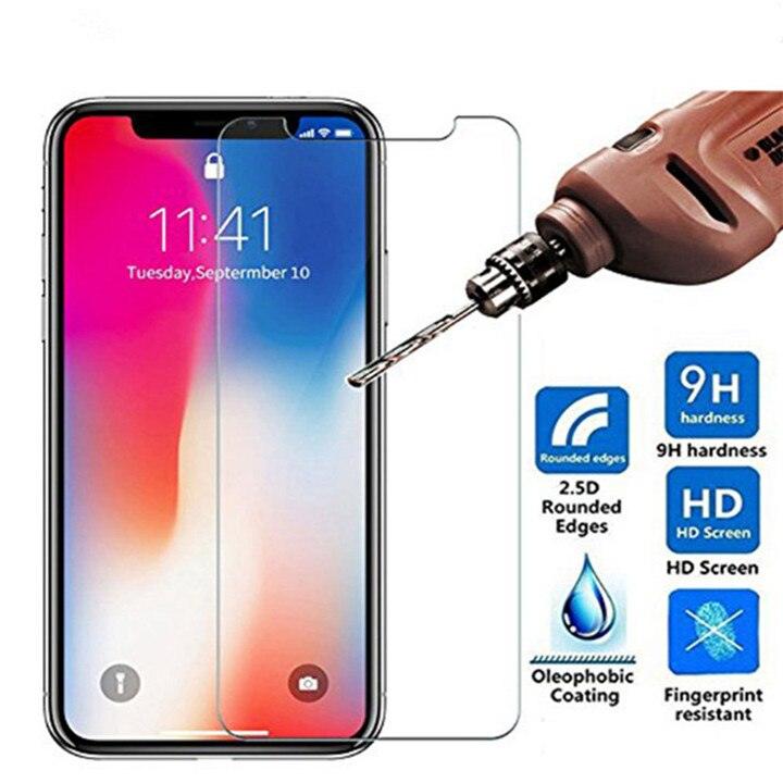 3 pièces pour iPhone 12 13 Mini 14 Pro Max Film de protection d'écran en verre pour iPhone XR XS SE 2022 6 7 8 Plus 13 Pro Max Verre non entièrement incurvé anti-explosion film de protection d'écran en verre trempé pour iPhone