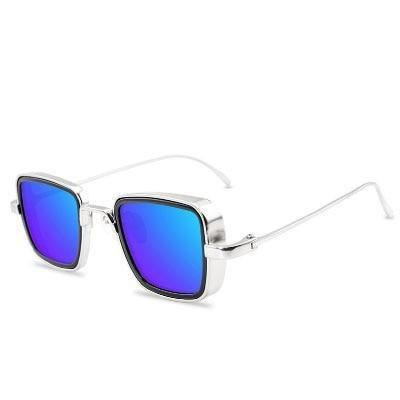 Lunettes de soleil tendance vintage Steampunk pour hommes, monture en métal de forme carrée, lunettes de soleil de marque élégantes et luxueuses au design rétro pour hommes