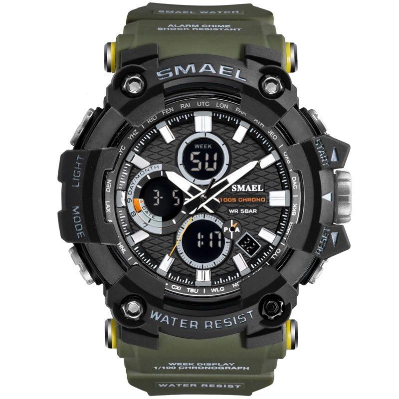 Montres de sport pour hommes Montre militaire de luxe de marque Montre à quartz homme étanche 50 m Antichoc Numérique Whats Relogio Masculino
