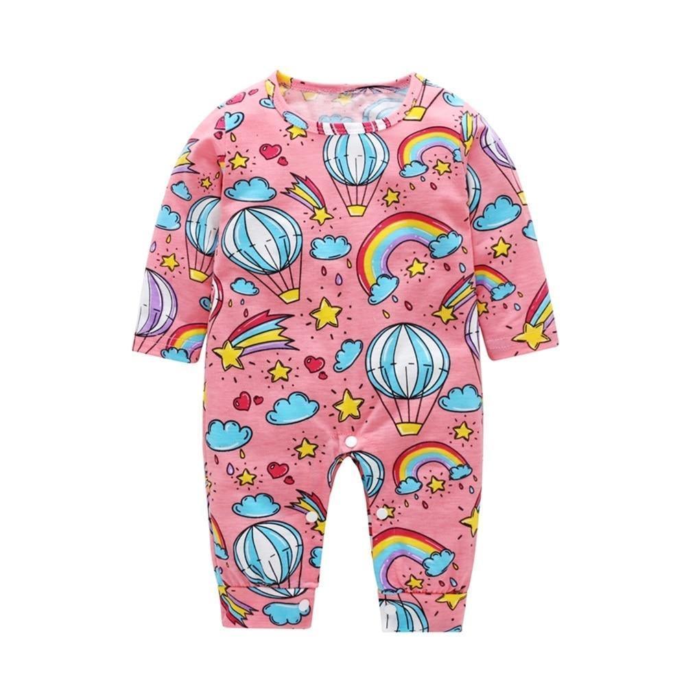 Combinaisons grenouillères pour bébés garçons et filles, imprimé animal mignon, manches longues, hiver, coton, pour enfants, tenue de jeu, vêtements