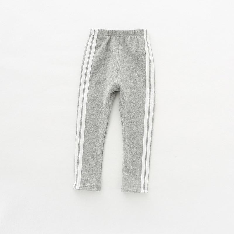 Pantalon de sport bébé fille en coton de quatre couleurs, style deux barres, extensible, de 1 à 5 ans, automne