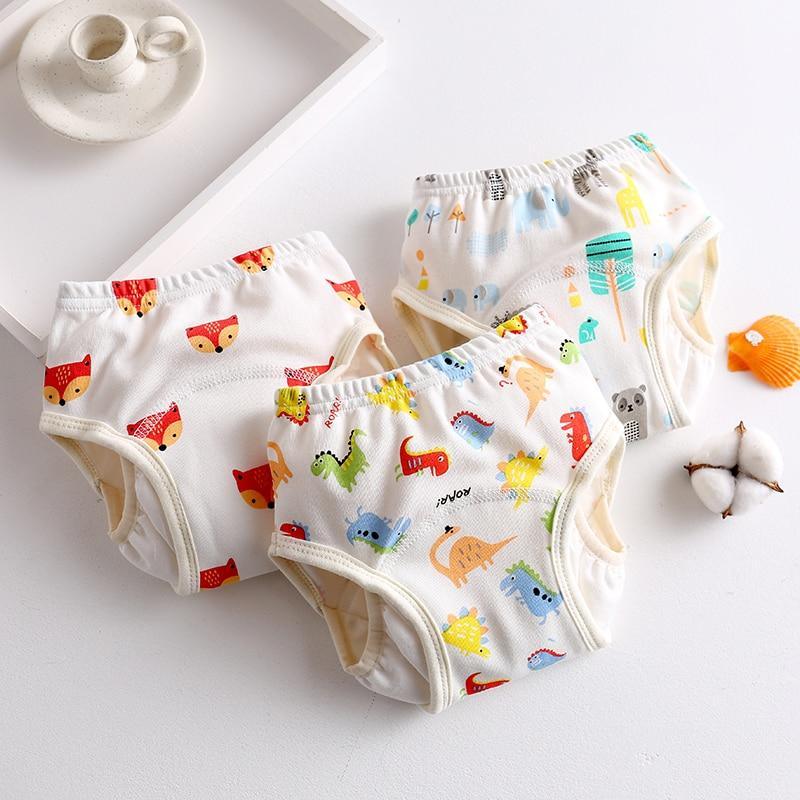 Couches lavables pour bébé à 8 couches, culotte d'apprentissage réutilisable, couche en tissu lavable, culotte imperméable avec côtés anti-fuite