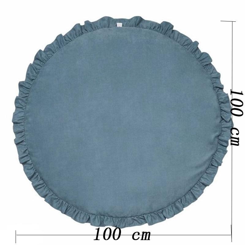 Tapis de jeu pour bébé, tapis pour enfants, tapis de jeu pour nouveau-né, tapis rembourré pour enfants, tapis de rampement en coton doux, tapis rond, décoration de chambre pour bébé