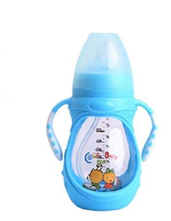 Biberon en verre avec tétine en silicone pour bébé