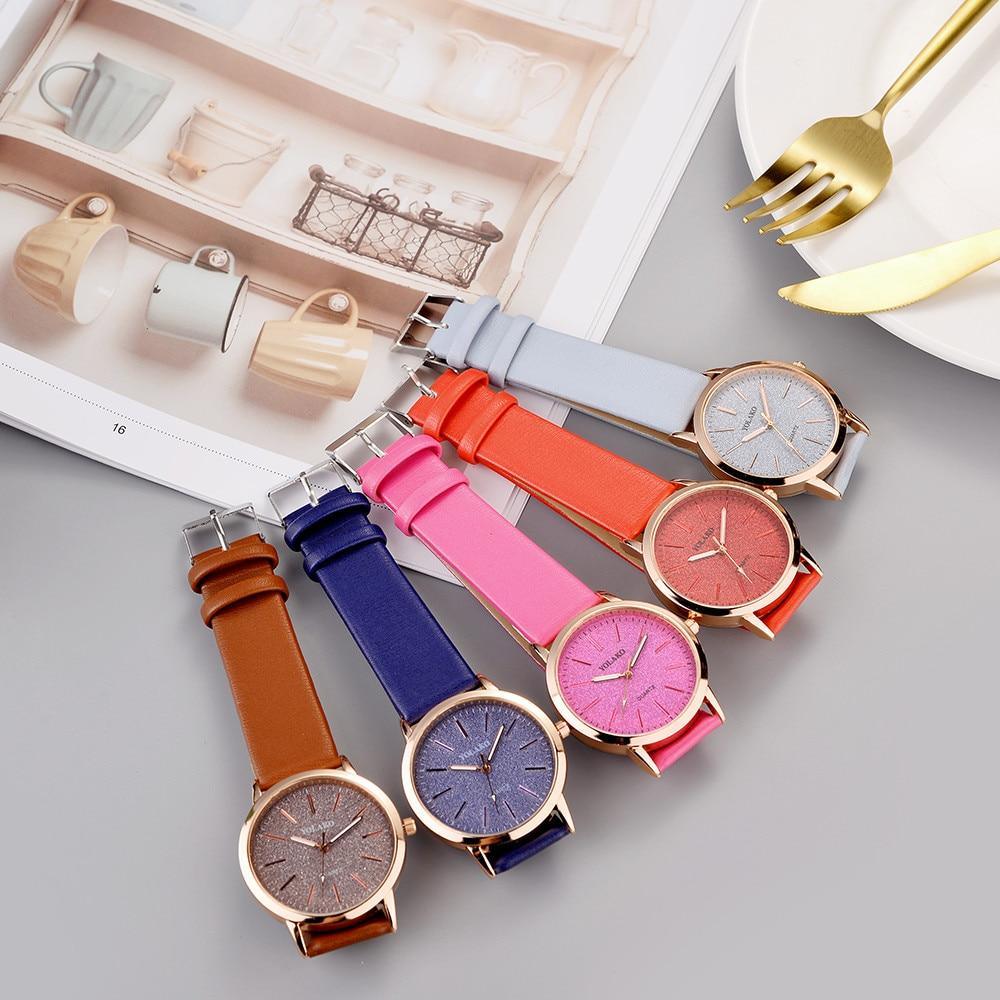 Montre Sky Watch pour femme, montre-bracelet décontractée à quartz avec bracelet en cuir, affichage analogique, montre de luxe pour femmes et jeunes filles