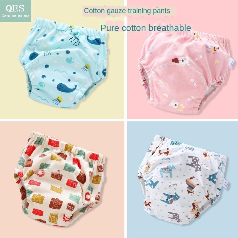Couches d'apprentissage lavables pour bébé, couches en tissu, 6 épaisseurs de gaze, respirantes, réutilisables, pour nouveau-nés, printemps