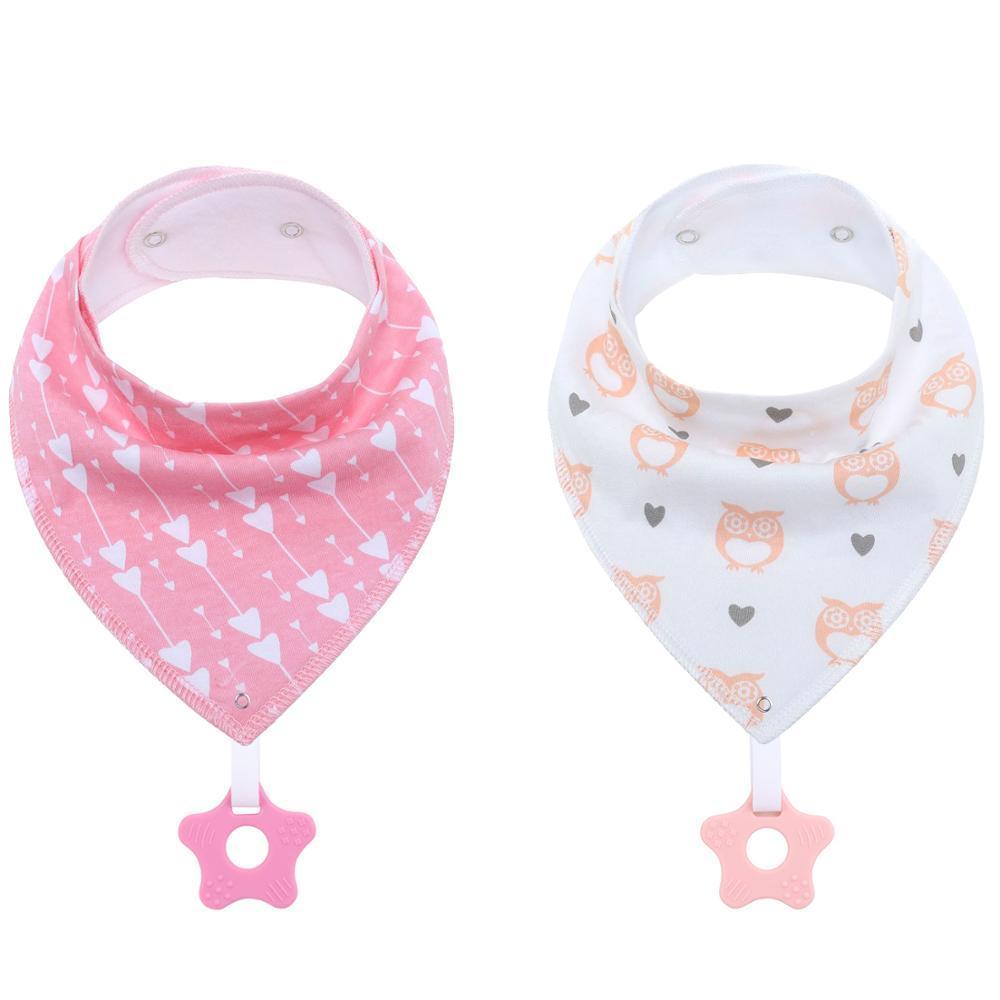Bavoirs bandanas unisexes 100 % coton biologique super absorbants et doux pour bébé et jouets de dentition pour nouveau-né