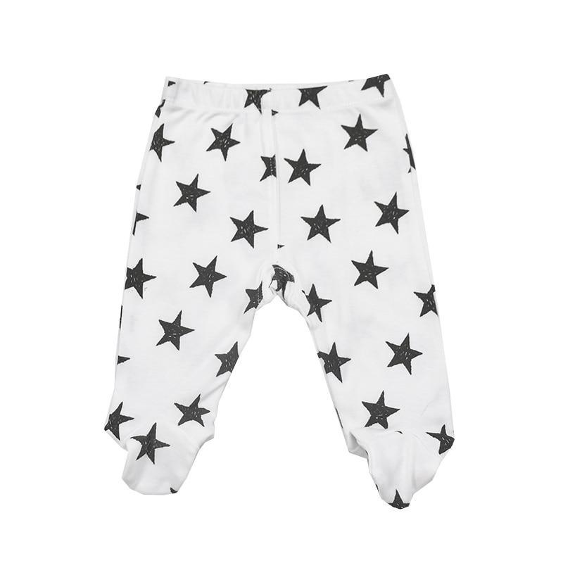 Pantalon Bébé 0-18 Mois Coton Mignon Imprimé Printemps Automne Unisexe Décontracté avec pieds Pantalon Bébé Garçons Pantalon Bébé Fille Nouveau-né