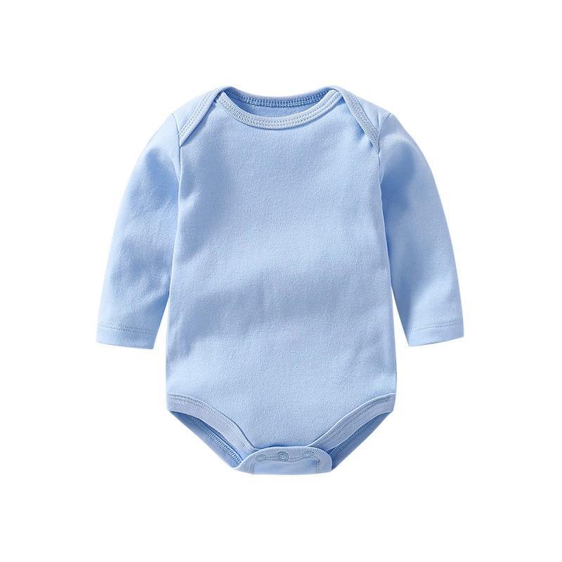 Barboteuse Classique Moderne Couleur Unie Bébé Garçon Fille Combinaison Coton Manches Longues Hauts Pour Filles Et Garçons Bébé