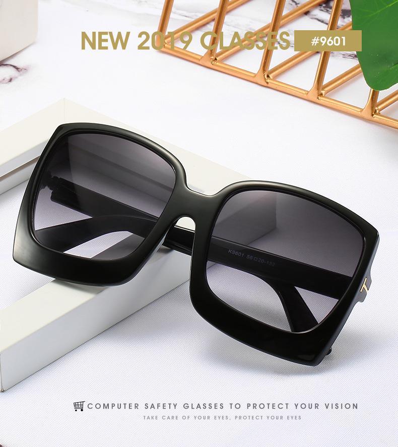 Mode Surdimensionnée Femme Carrée Grande Monture Gradient Femme et Dame Lunettes de Soleil Marque Designer avec Protection UV400 gafas de sol mujer
