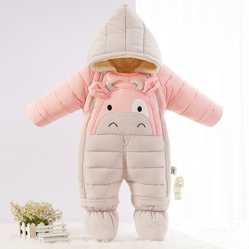 Barboteuse bébé d'hiver mignonne motif veau, veste de neige pour nourrisson, combinaison épaisse, manteau pour enfants au design moderne et intéressant