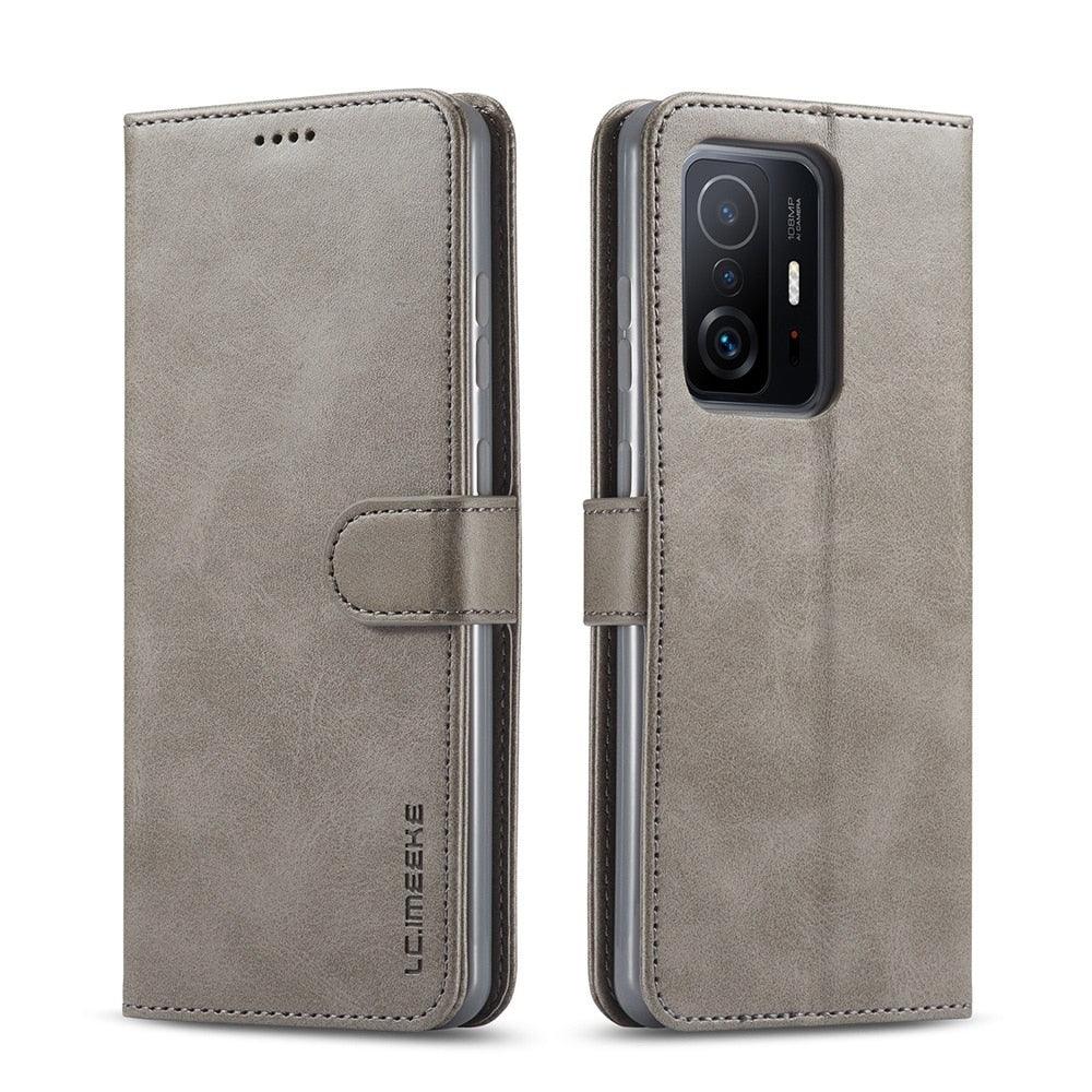 Étui de téléphone portefeuille en cuir PU magnétique, étui à rabat tendance avec fente pour cartes, étui en cuir pour Xiaomi 12T 11T Poco X4 GT X3 M3 M4 Pro NFC F4 F3 Flip Cover Mi 11 Lite 10T Redmi 9C Note 11S 10S 9S 9T 9A 8T 7