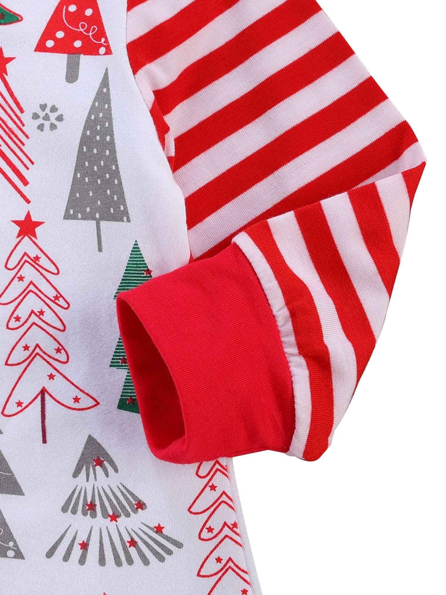 Bébés Filles Garçons Noël Barboteuses Bandeau Combinaisons 2 Pièces Imprimé Père Noël Arbre Nouvel An Bébé Barboteuse