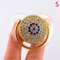 Sucette de luxe en diamant moderne avec motif de dessin animé pour bébé, sucette en silicone scintillante pour nouveau-né, garçons et filles