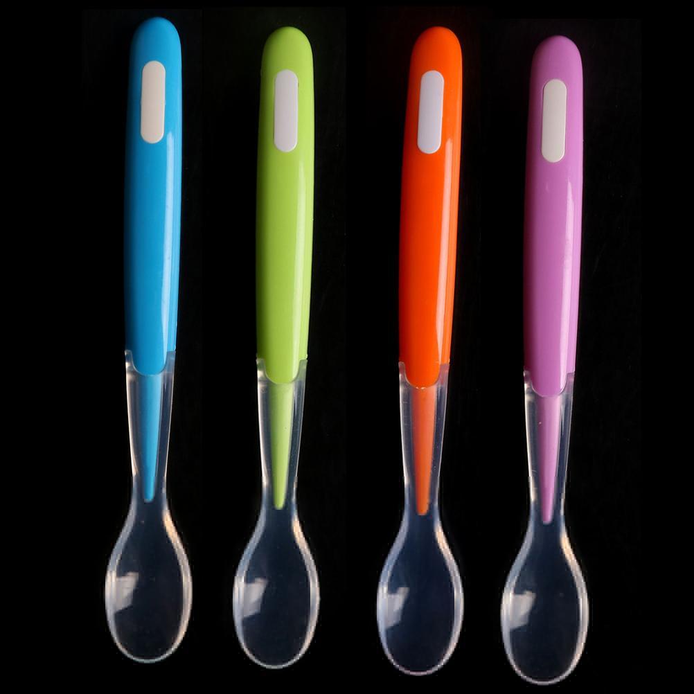 Cuillère en silicone pour bébé, cuillère d'apprentissage pour nouveau-nés, cuillère souple pour l'alimentation, vaisselle, parfaite pour les enfants