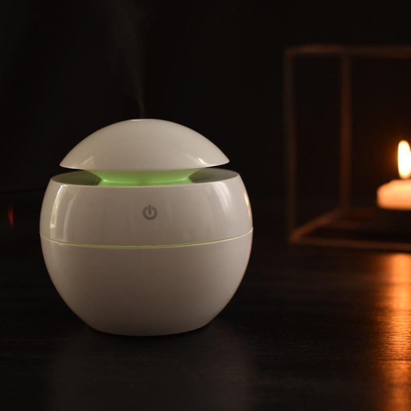 Diffuseur d'huiles essentielles pour aromathérapie, mini humidificateur USB portable à atomisation ultrasonique, humidificateur d'air créateur de brume