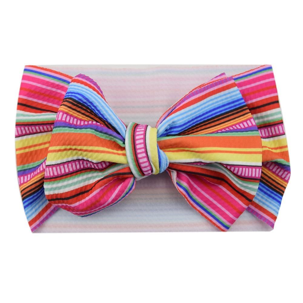 Bandeau de luxe moderne à nœuds pour bébés et enfants, avec motif floral, élastique, accessoires pour cheveux, noué pour filles