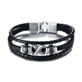 Bracelet en cuir Lucky Vintage pour hommes avec breloque cartes à jouer, tressé multicouche, cadeau pour hommes et femmes