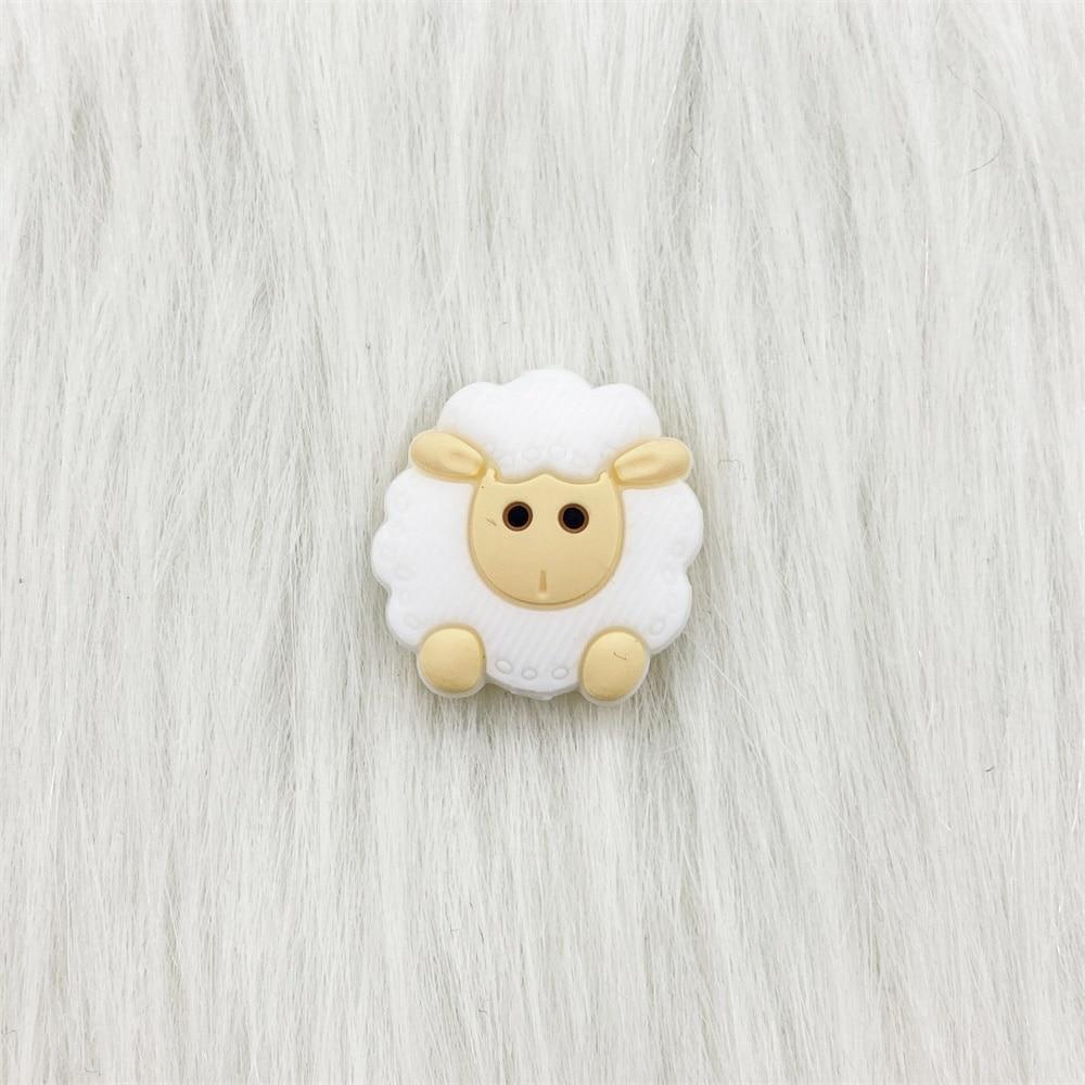 5 pièces animaux de dessin animé silicone anneau de dentition mouton pour enfants nouveau-nés anneau de dentition pour les dents