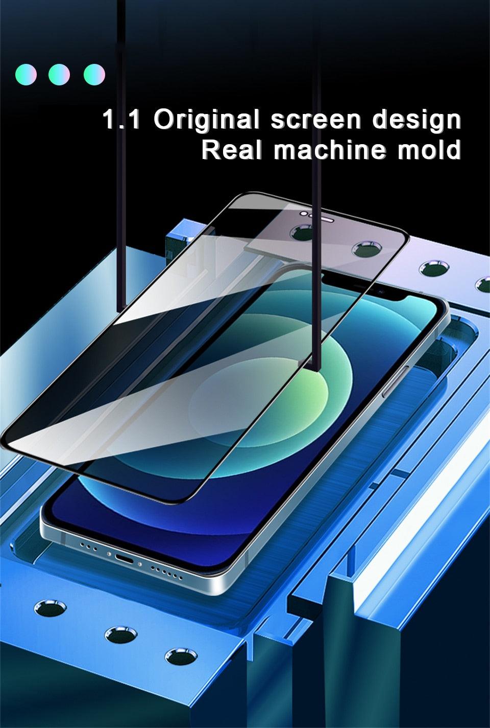 Film en céramique anti-espion pour Iphone 13 12 11 Pro Max Mini Xr Xs Max Se 2020 8 6s 7 6 Plus Se3 Protection d'écran de téléphone portable Film de protection d'écran ultra-transparent anti-rayures pour Iphone