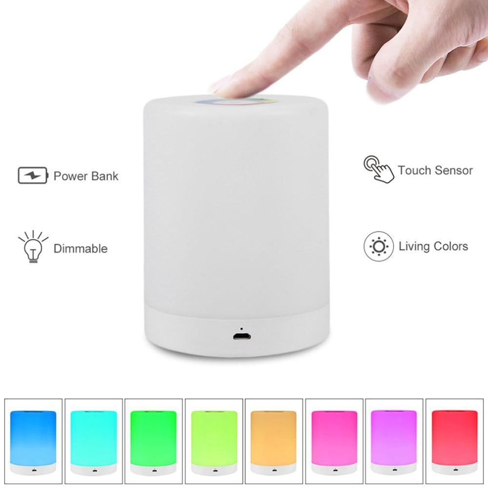 Lampe de chevet LED USB intelligente Lampe de bureau créative pour enfants pour chambre de bébé Veilleuse Cadeau de Noël