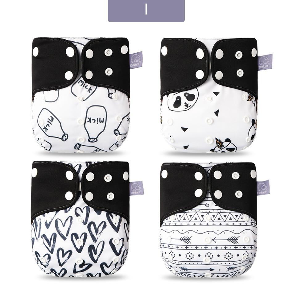 Couche écologique réglable réutilisable en fibre de café, pochette pour couches, adaptée aux bébés et aux enfants, culottes imperméables au design moderne
