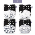 Couche écologique réglable réutilisable en fibre de café, pochette pour couches, adaptée aux bébés et aux enfants, culottes imperméables au design moderne