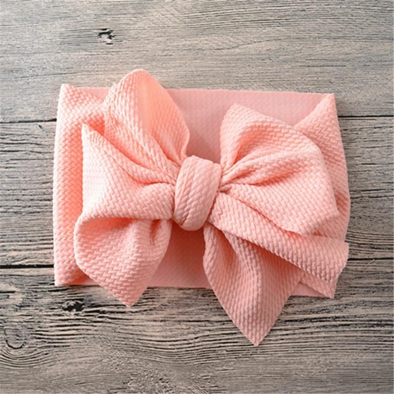 Grand bandeau pour nouveau-né avec gros nœud pour bébé fille, bandeau turban avec nœud désordonné