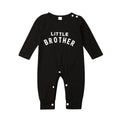 Bébé nouveau-né Filles Garçons Haut Barboteuse Combinaison Cache-couche Tenues Confortables Avec Texte Petit Frère Pour Garçons