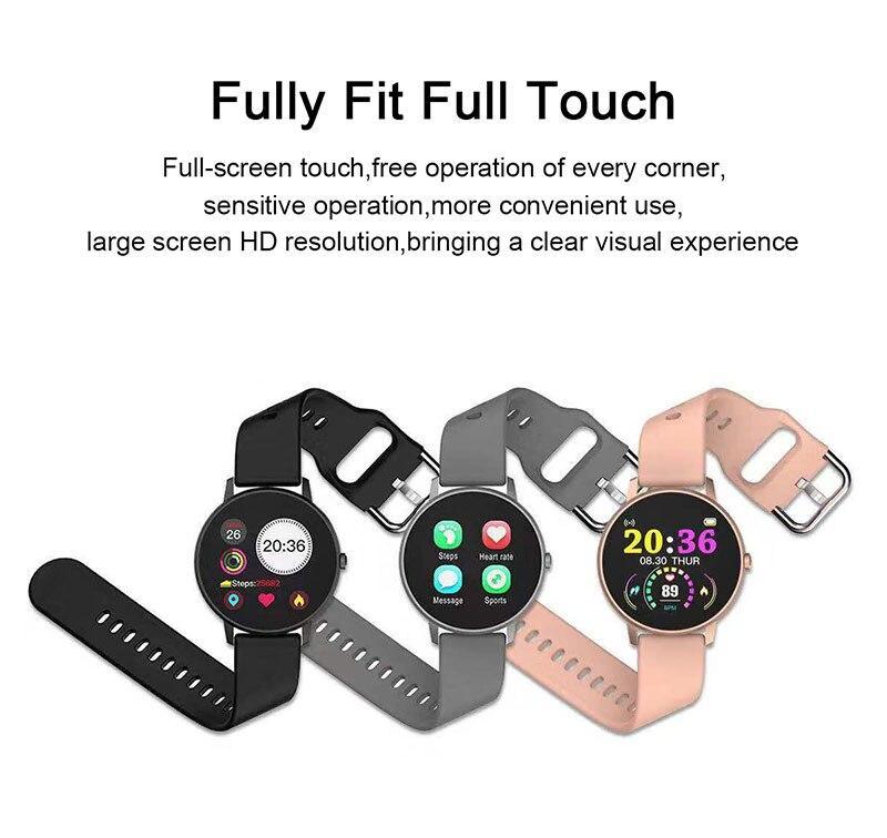 Nouvelle montre de sport connectée étanche pour iOS/Android, bracelet intelligent pour hommes et femmes avec moniteur de fréquence cardiaque et de tension artérielle, design moderne