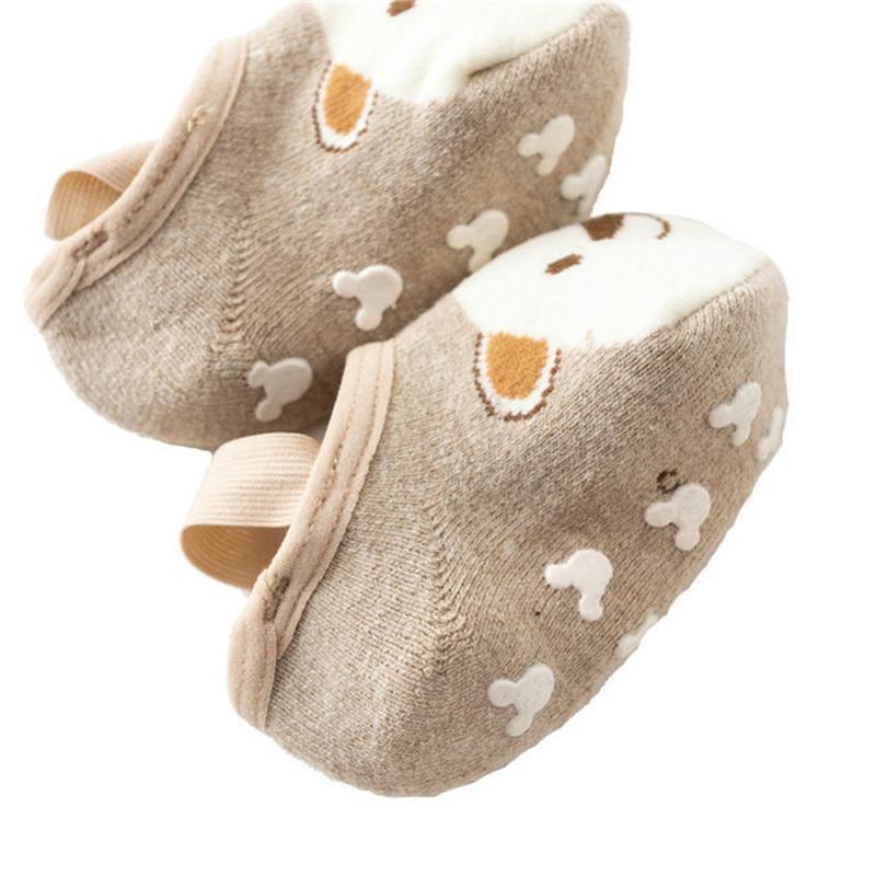 Chaussettes pour bébé de luxe modernes Chaussettes de marche pour nourrissons Chaussettes antidérapantes mignonnes en coton pour tout-petits 6 couleurs Chaussettes en polyester pour enfants