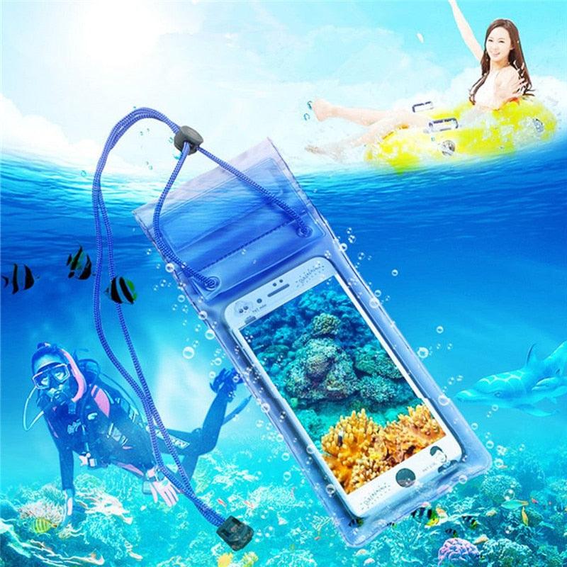 Étui étanche universel pour iPhone X XS MAX 8 7 Coque Housse Sac Étuis Téléphone étanche Coque de téléphone pour photos sous-marines et enregistrement vidéo Téléphone étanche compatible avec iPhone