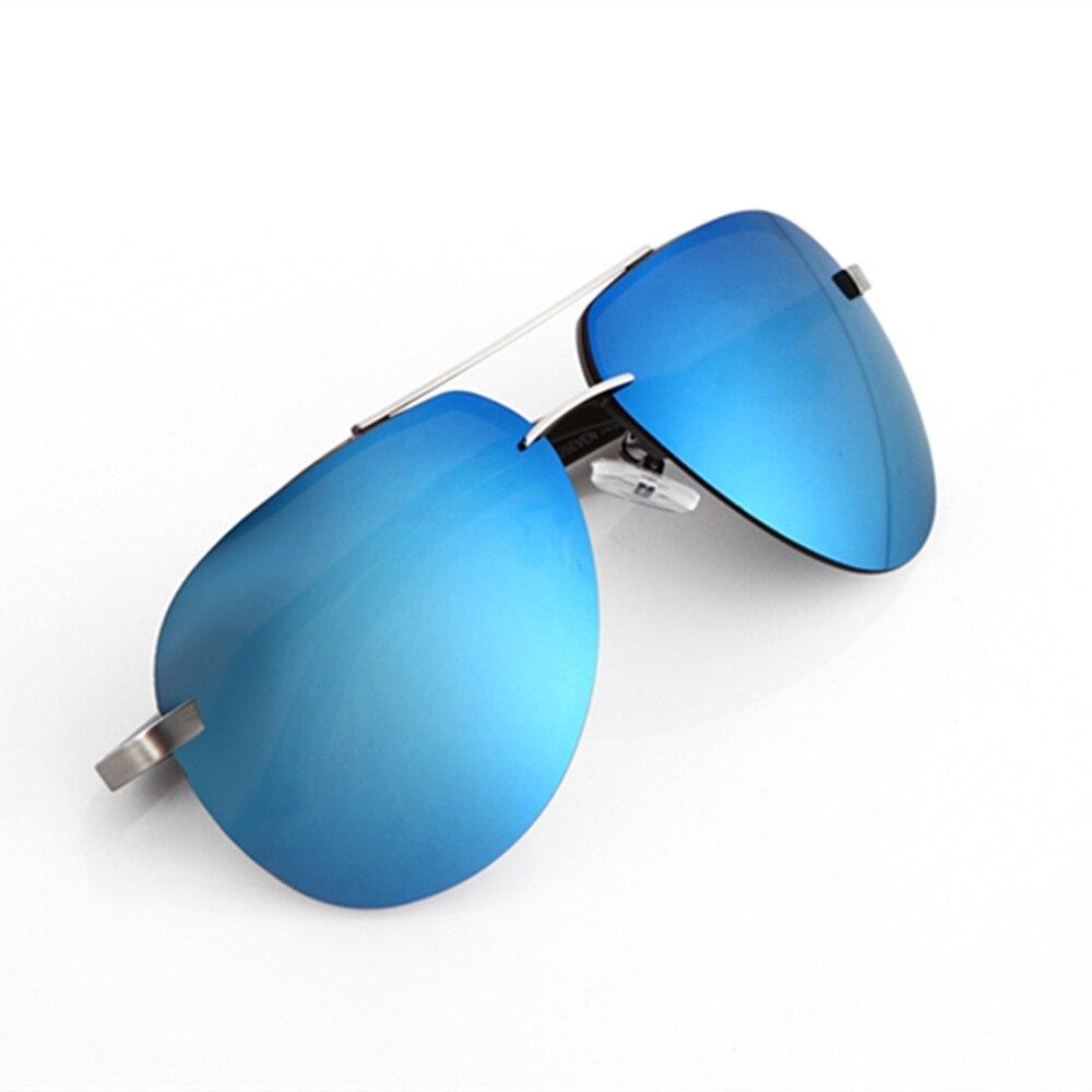 Lunettes de soleil polarisées de luxe en aluminium et magnésium pour hommes, monture en acier inoxydable ultra légère, style pilote aviateur, protection UV400